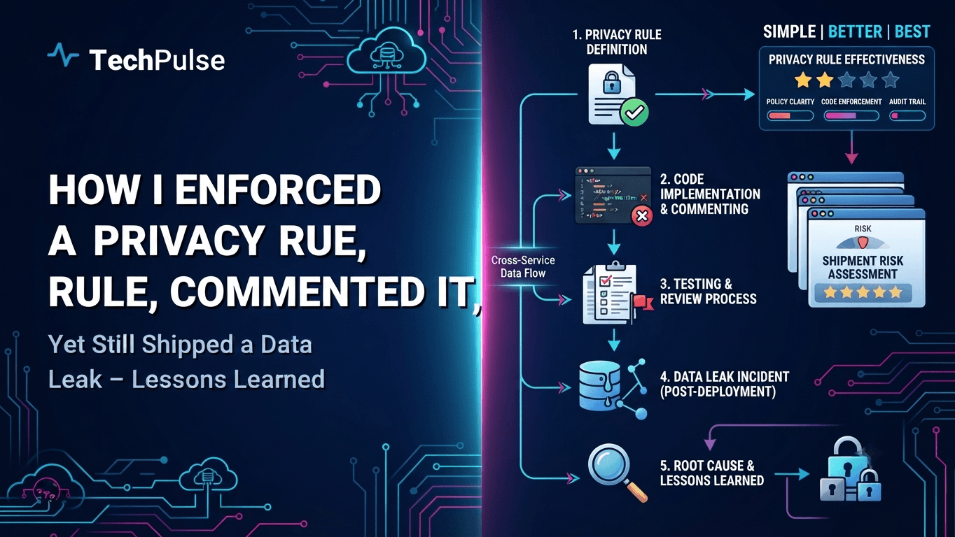 How I Enforced a Privacy Rule, Commented It, Yet Still Shipped a Data Leak – Lessons Learned